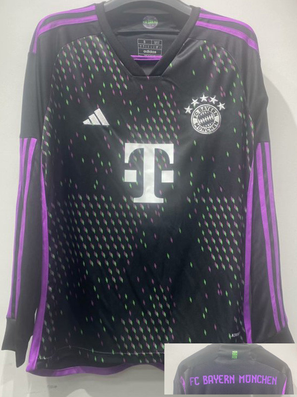 23-24 Bayern Away Long Sleeve Soccer Jersey (长袖)