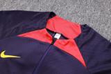 23-24 PSG Dark Purple Kids Half Pull Tracksuit #E694 (童装) (半拉链)