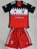 23-24 River Plate Away Kids Soccer Jersey