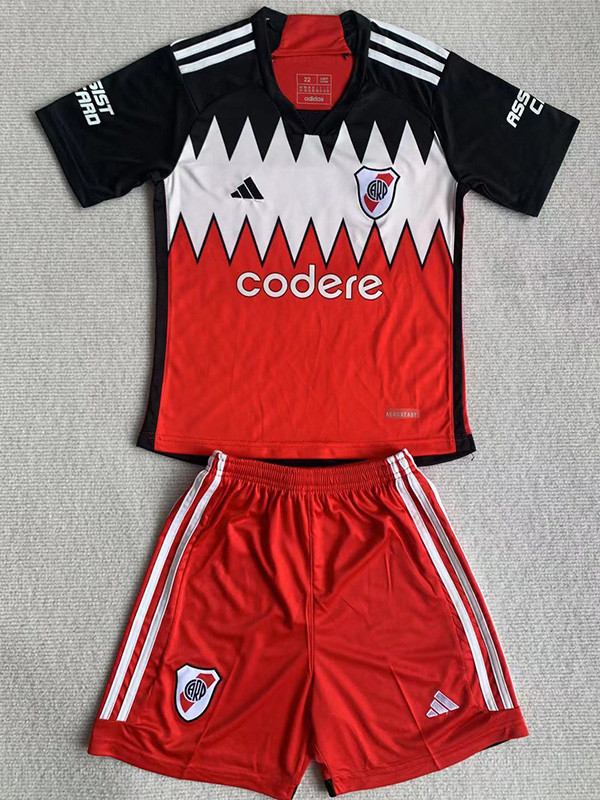 23-24 River Plate Away Kids Soccer Jersey