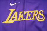 23-24 NBA LAKERS Purple Full Zip hoodie Tracksuit
