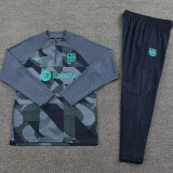 23-24 BAR Grey Half Pull Tracksuit (半拉链)