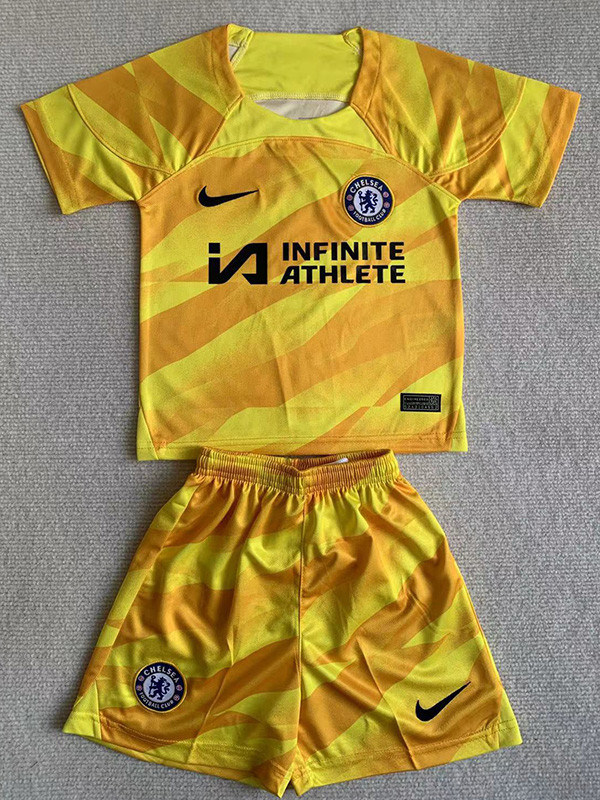 23-24 CHE Yellow GoalKeeper Kids Soccer Jersey