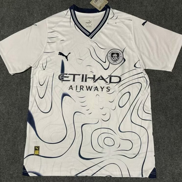 2024 Man City White Special Edition Fans Soccer Jersey