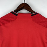 23-24 Man Utd Home Long Sleeve Soccer Jersey (长袖)