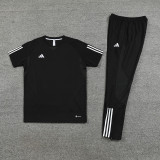 2023 AD03 Black Short-sleeved Trouser Suit