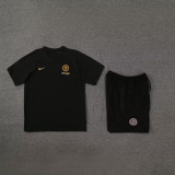 24-25 CHE Black Training Short Suit (100%Cotton)纯棉