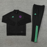 23-24 Bayern Black Jacket Tracksuit