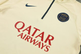 23-24 PSG Beige Hoodie Jacket Tracksuit