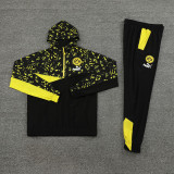 23-24 Dortmund Black Yellow Hoodie Jacket Tracksuit