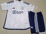 23-24 Ajax Away Kids Soccer Jersey
