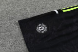 23-24 Man Utd Black Training Shorts Pants (绿边）
