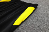 23-24 Dortmund Black Hoodie Jacket Tracksuit #F542