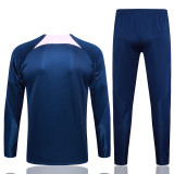 23-24 TOT Royal Blue Half Pull Tracksuit #B733(半拉链)