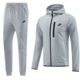 23-24 NK Grey Hoodie Jacket Tracksuit #NM05