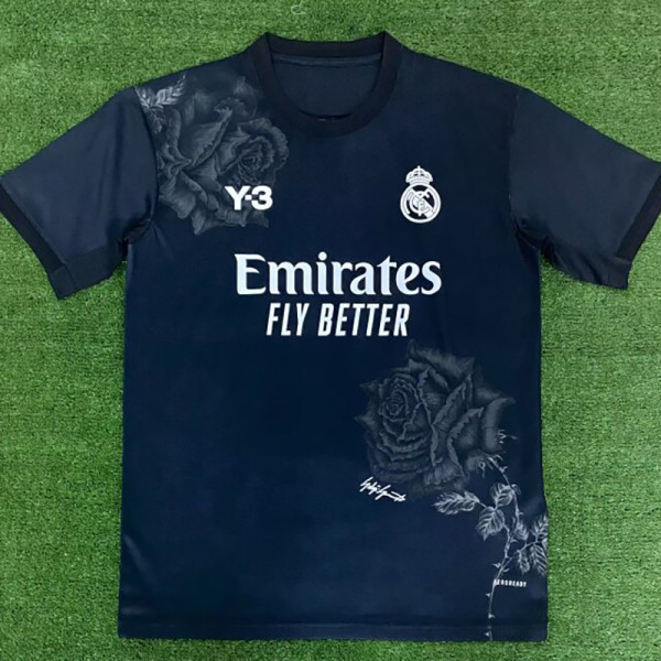 23-24 RMA Y-3 Black Fans Soccer Jersey