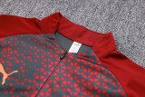 23-24 Man City Grey Red Half Pull Tracksuit #B724(半拉链)