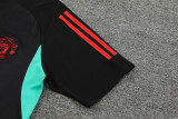 23-24 Man Utd Black Green Training Short Suit