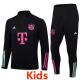 23-24 Bayern Black Kids Half Pull Tracksuit #E707(童装) (半拉链)