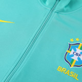 23-24 Brazil Lake Green Jacket Tracksuit #01