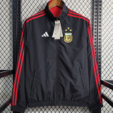 22-23 Argentina Black Red Double Sided Windbreaker 三星(双面风衣)