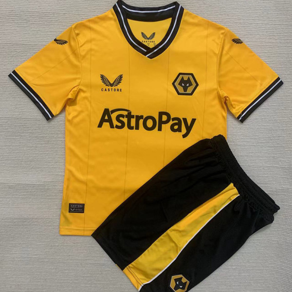 23-24 Wolves Home Kids Soccer Jersey