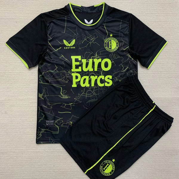 23-24 feyenoord Fourth Kids Soccer Jersey