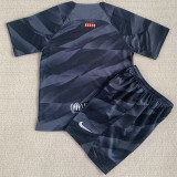 23-24 BAR Black GoalKeeper Kids Soccer Jersey