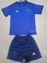 23-24 Cruzeiro Home Kids Soccer Jersey