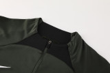23-24 BAR Dark green Half Pull Tracksuit (半拉链)