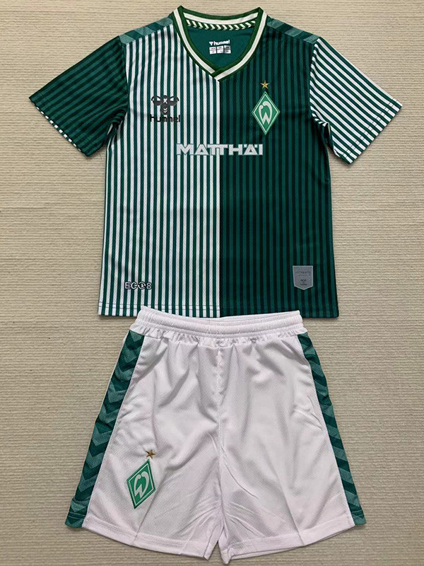23-24 Werder Bremen Home Kids Soccer Jersey