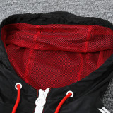 23-24 Flamengo Black Red Windbreaker