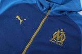 23-24 Marseille Fancy Blue Hoodie Jacket Tracksuit #02