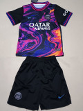 23-24 PSG Purple Black Special Edition Kids Soccer Jersey