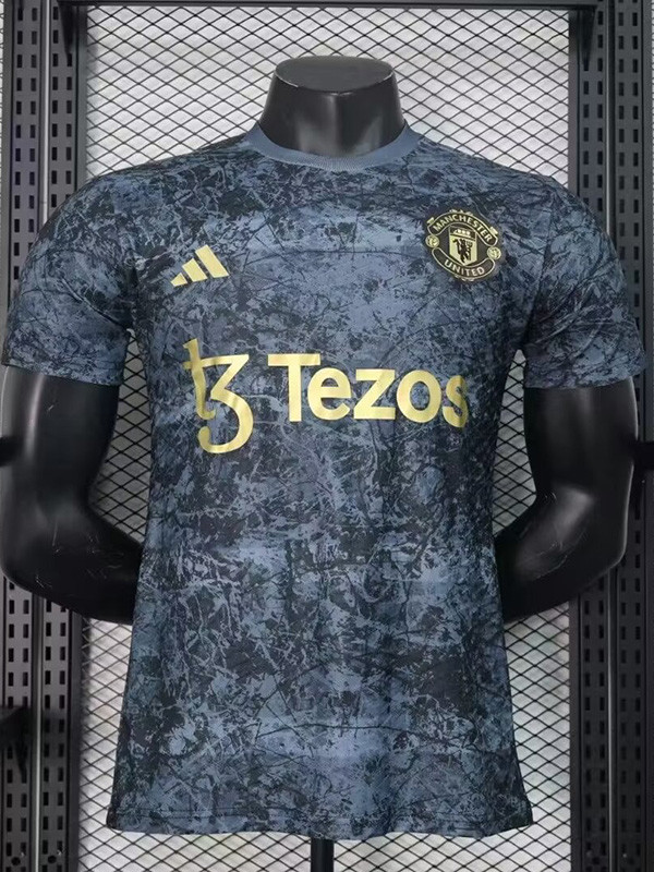 23-24 Man Utd Black Grey Player Version Training Shirts