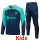 23-24 BAR Royal Blue Kids Half Pull Tracksuit #E728(童装) (半拉链)