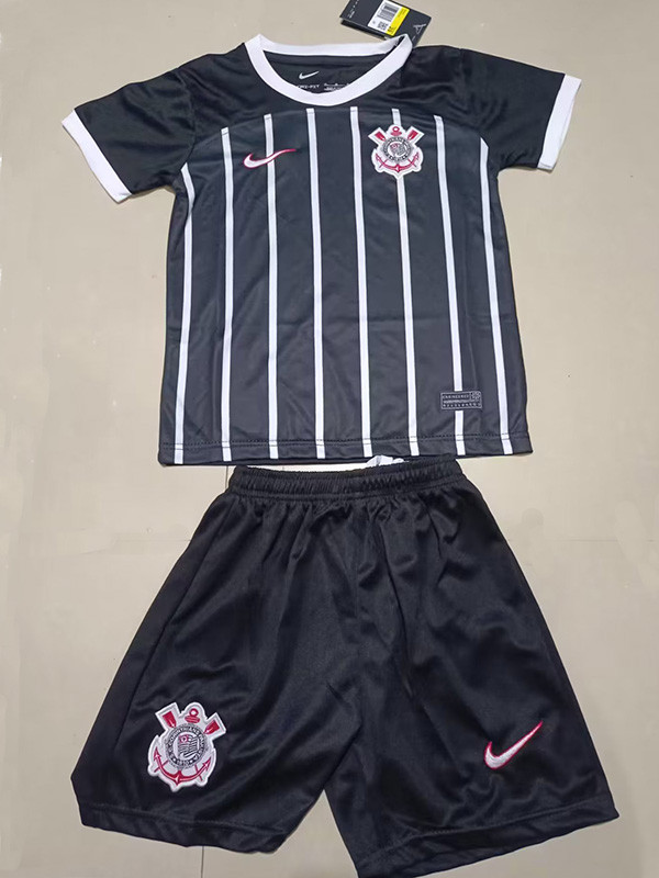 23-24 Corinthians Away Kids Soccer Jersey