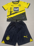 23-24 Dortmund Home Kids Soccer Jersey