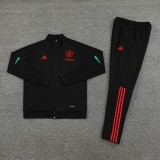 23-24 Man Utd Black Jacket Tracksuit #05