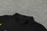23-24 JUV Black Half Pull Tracksuit (半拉链)