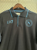 23-24 Napoli Blue Black Polo Short Sleeve