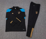 23-24 Germany Black Half Pull Tracksuit (半拉链)