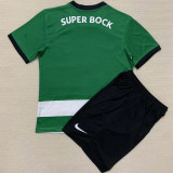 23-24 Sporting Lisbon Home Kids Soccer Jersey