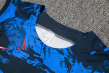 23-24 England Fancy Blue Tank top and shorts suit #D972