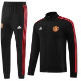23-24 Man Utd Black Jacket Tracksuit #03