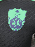 23-24 Al-Ahli Saudi Black Player Version Soccer Jersey