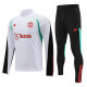 23-24 Man Utd White Green Half Pull Tracksuit (半拉链)
