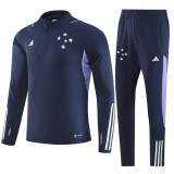 23-24 Cruzeiro Royal Blue Half Pull Tracksuit (半拉链)
