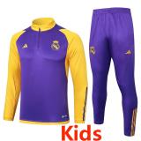 23-24 RMA Purple Kids Half Pull Tracksuit #E796(童装)(半拉链)