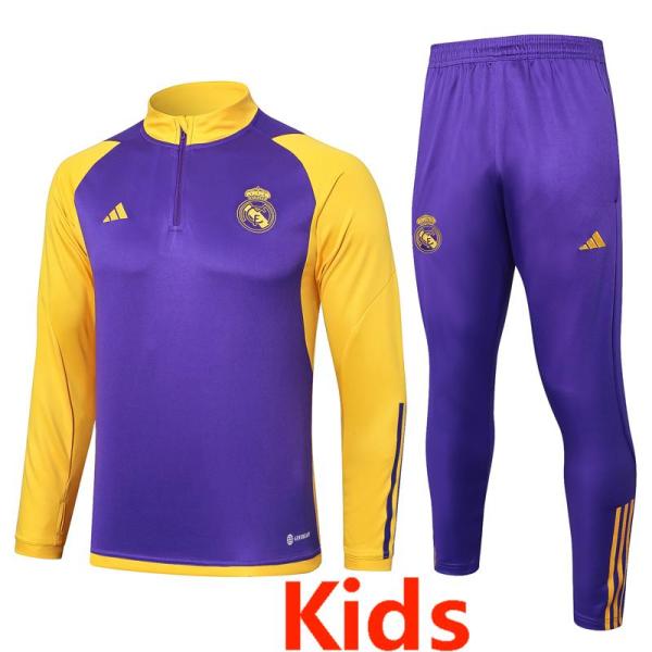 23-24 RMA Purple Kids Half Pull Tracksuit #E796(童装)(半拉链)